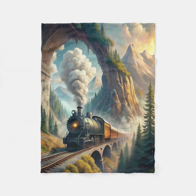 Train Fleece Blanket (Vorderseite)