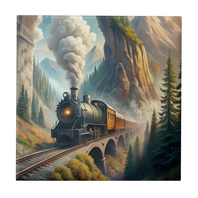Train Fleece Blanket Fliese (Vorderseite)