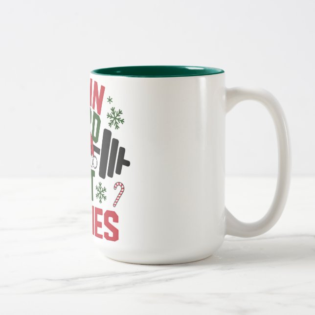 Train Hard Eat Cookies Funny Christmas Gym Mug (Droit)