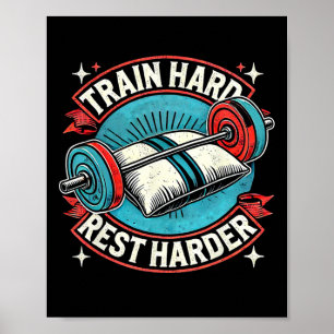 Train Hart Erholung Harder Barbell Bodybuilding 1 Poster