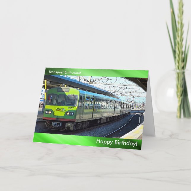 Train image for Birthday greeting card Karte (Vorderseite)
