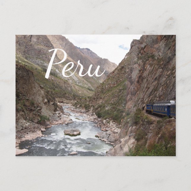 Train Inca à Machu Picchu au Pérou carte postale (Devant)
