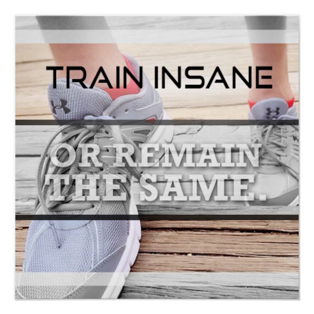 Train Insane Motivationsposter Poster (Vorderseite)