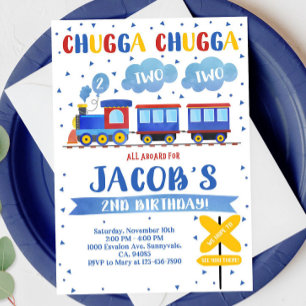 Train Invitation d'anniversaire Train Invitation d