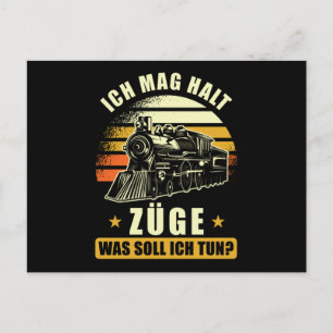Train Ironbahner Geschenk Sprichwort Funny Postkarte
