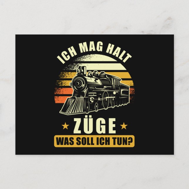 Train Ironbahner Geschenk Sprichwort Funny Postkarte (Vorderseite)