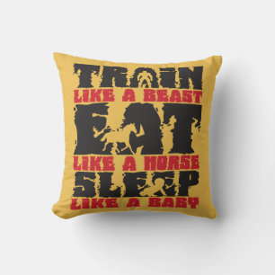 Train like a Beast - Gym und Fitness Motivation Kissen