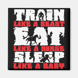 Train like a Beast - Gym und Fitness Motivation Magnet