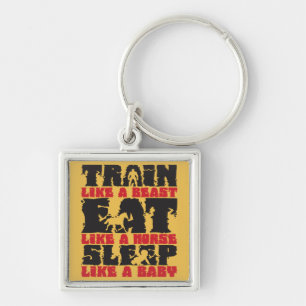 Train like a Beast - Gym und Fitness Motivation Schlüsselanhänger