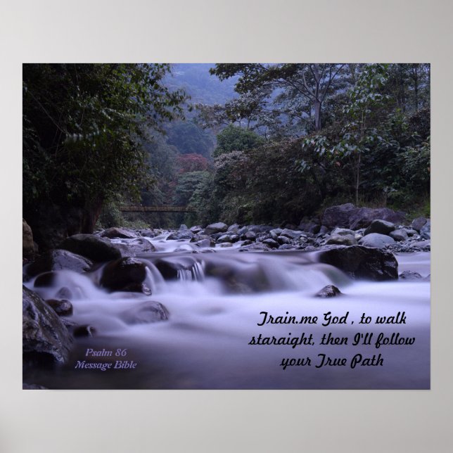  Train Me God to Walk Poster Psalm 86  (Vorne)