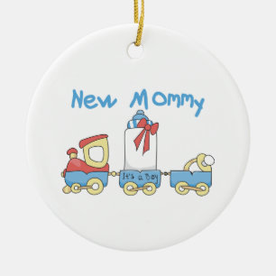 Train New Mama Es ist ein Boy Geschenke Keramikornament