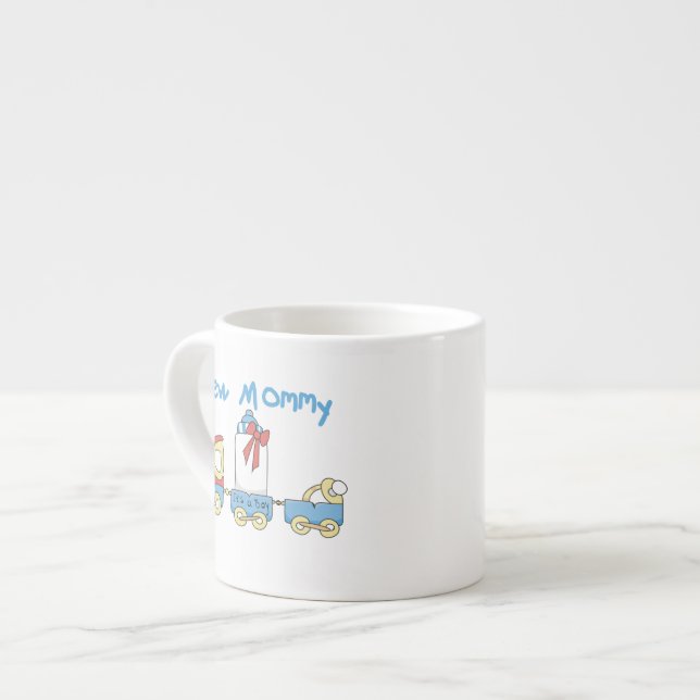 Train New Mommy Es ist ein Junge Geschenke Espressotasse (Vorderseite Links)