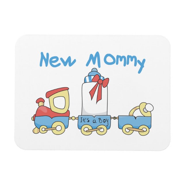 Train New Mommy Es ist ein Junge Geschenke Magnet (Horizontal)