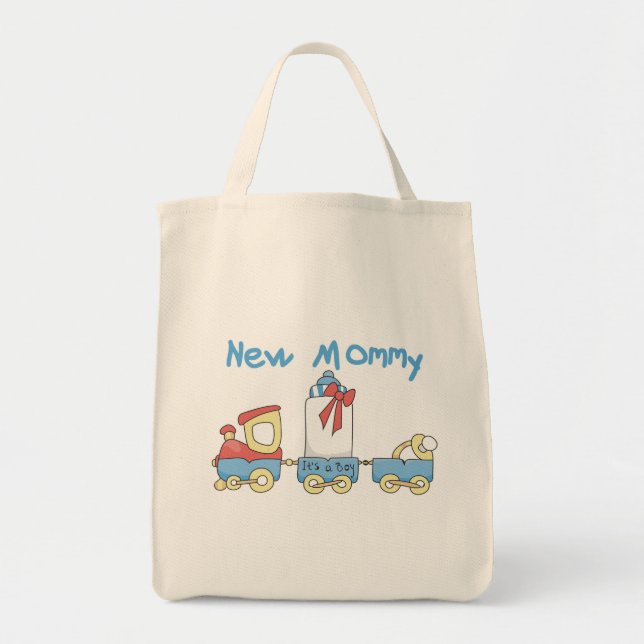 Train New Mommy of Boy Tshirts and Gifts Tragetasche (Vorne)