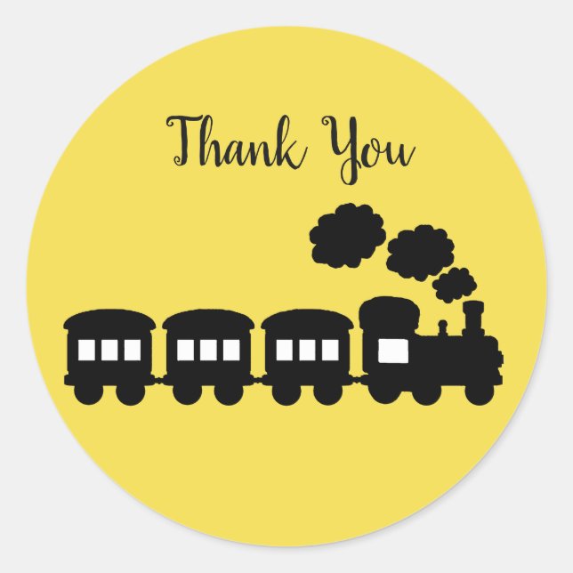 Train Party Choo Choo Danke Stickers (Vorderseite)