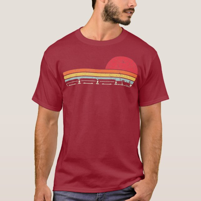 Train Retro Style T-Shirt (Vorderseite)