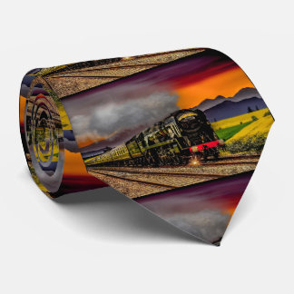 Train Scene Necktie Krawatte
