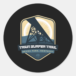 Train Surfer Trail - Devou Park, Kentucky Runder Aufkleber