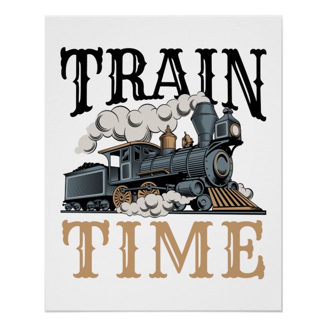 Train Time Model Railroad Railway Hobbyist Poster (Vorderseite)