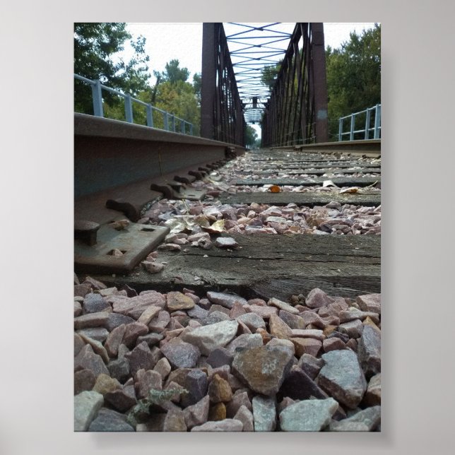 Train Track Low Angle View Poster (Vorne)