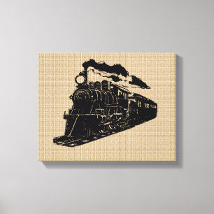 Train vintage sur Toile