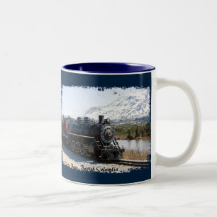Train White Pass en Mug café neige