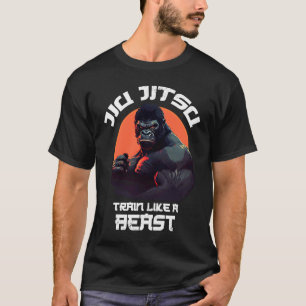 Train wie ein Beast Jiu Jitsu BJJ Grappling MIXED  T-Shirt