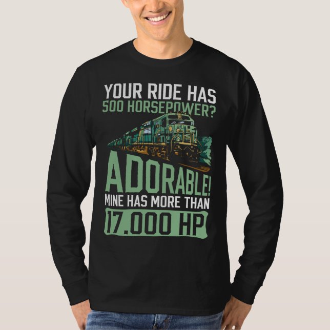 Train Worker And Railroad Worker Locomotive Engine T-Shirt (Vorderseite)