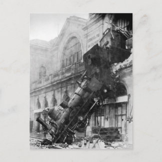 Train Wreck à Montparnasse Carte postale
