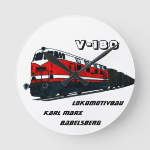 Traindesign Babelsberg Runde Wanduhr