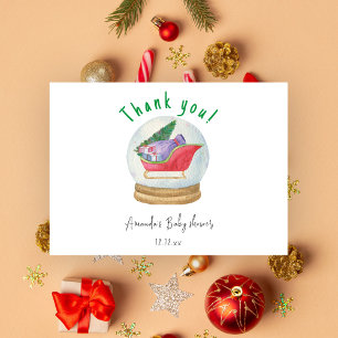 Traîneau du Père Noël - Merci pour la baby shower
