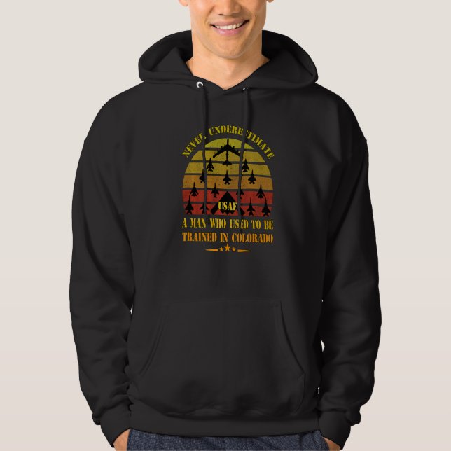 Trained In Colorado USAF Academy Dad Husband Grump Hoodie (Vorderseite)