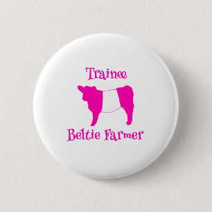 Trainee Beltie Bauer Pink Belted Galloway Kühe Button
