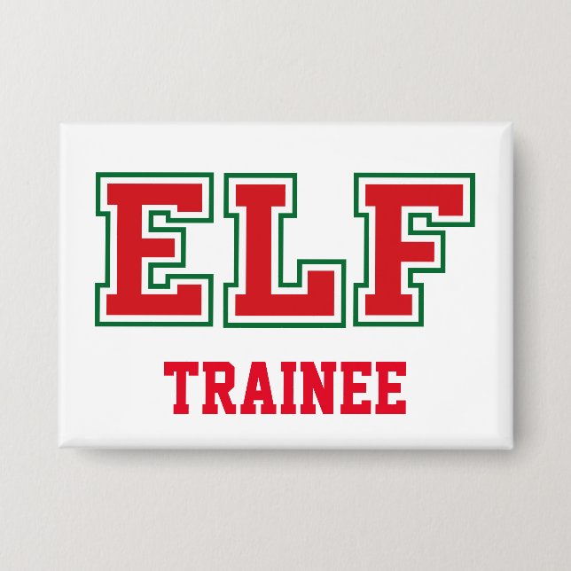 TRAINEE Christmas ELF Button (Vorderseite)