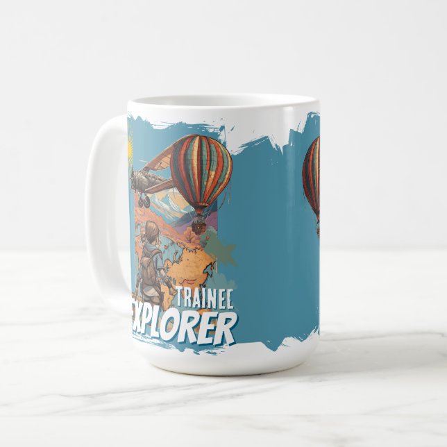 Trainee Explorer Abenteuer Mädchen Kaffeetasse (Vorderseite Links)