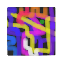 Traînées de Lumière Électrique Vibrante Art Abstra