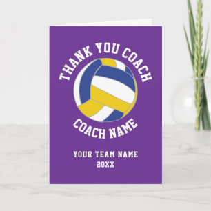 Trainer-Appreciation des lila Volleyballteams Dankeskarte