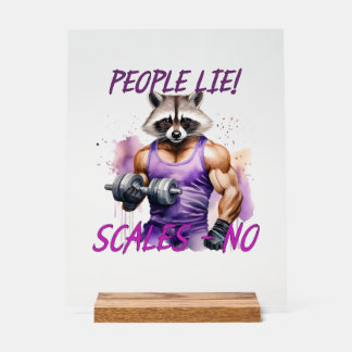 Trainer, Athlet, Dumbells Acrylschild