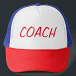 Trainer-Baseball-Mütze Truckerkappe<br><div class="desc">Trainieren Sie Baseball-Mütze oder jede mögliche Sport Fußball-Rugby-Fußball-Kappe</div>