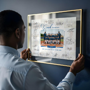 Trainer-Dankeschön-Foto-Collage-Team-Unterschrift Poster