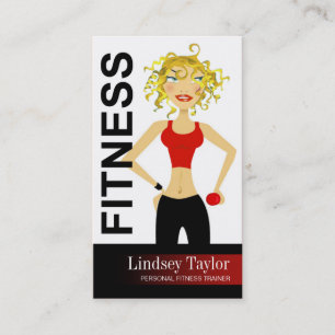 Trainer der Fitness-blonder persönlicher Visitenkarte