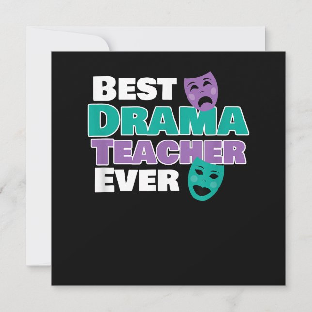 Trainer des besten Theaterlehrers je Schauspiel Dankeskarte (Vorderseite)