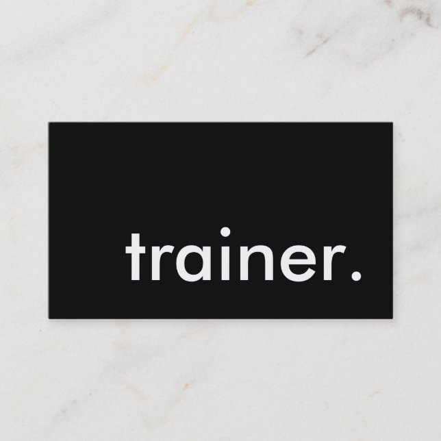 Trainer. (Farbe anpassbar) Visitenkarte (Vorderseite)