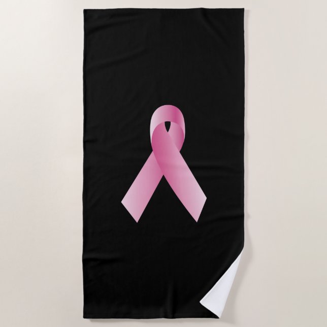 Trainer für eine mächtige cause_Pink Band-Kampagne Strandtuch (Vorderseite)