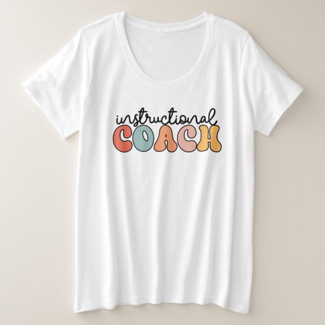 Trainer für Retro Große Größe T-Shirt (Design vorne)