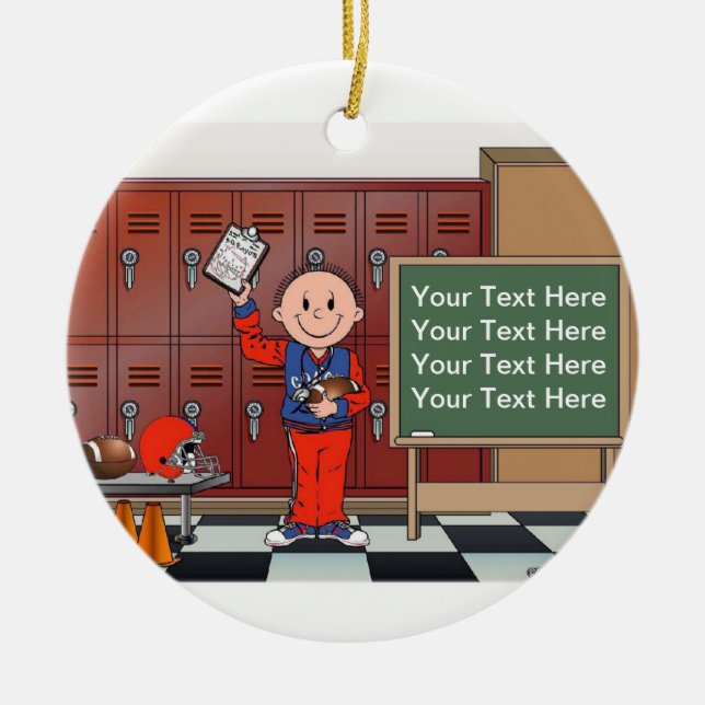 Trainer, Fußball - Männer Keramikornament (Vorne)