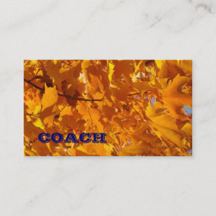 TRAINER Geschäfts-Karten-goldenes Herbst-Blätter Visitenkarte