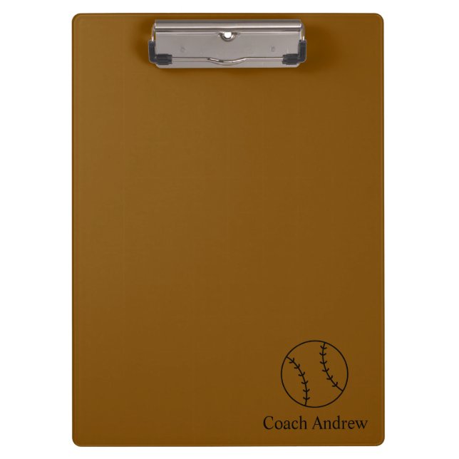 Trainer-Geschenke Baseball, Personalisierte Klemmb Klemmbrett (Vorderseite)