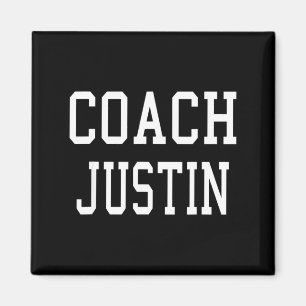 Trainer Justin Custom-Fußball-Mannschaft  Magnet