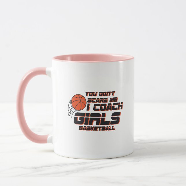 Trainer-Mädchen-Basketball-Sport-Geschenk Tasse (Links)